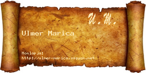 Ulmer Marica névjegykártya